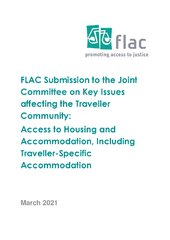 FLAC Submission to the Joint Committee on Key Issues affecting the Traveller Community