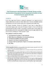 FLAC Submission to the Department of Climate, Energy and the Environment’s Consultation on the Introduction of a Scale of Fees for Environmental Judicial Reviews