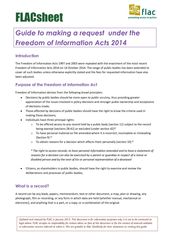 FLACsheet: Making a Freedom of Information request